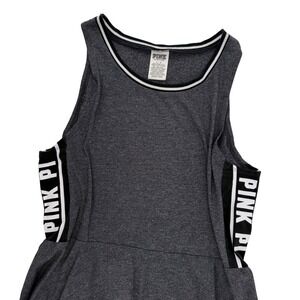 PINK Victoria's Secret Gray‎ Skater Dress Women's Size Large Logo Athleisure